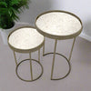 Durable Lyra Nest of Tables Champagne with sleek design