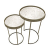 Elegant Lyra Nest of Tables Champagne for your living room