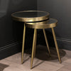 Lyra Nest of 2 Side Tables Champagne space saving nesting option