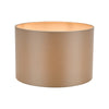 Lyris Cotton Drum Shade 30cm Taupe picture with switched on light