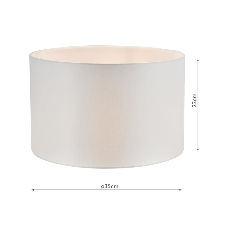 Lyris Cotton Drum Shade 35cm Ivory – Modern Ivory Cotton Drum Shade for E27/E14 Lighting Collection Home Decor