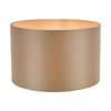 Lyris Cotton Drum Shade 35cm Taupe picture with switched on light