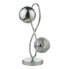 Lysandra 2 Light Table Lamp Polished Chrome with Smoked Glass picture on the white background