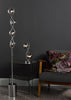 Lysandra 2 Light Table Lamp Polished Chrome with Smoked Glass life style picture with Lysandra floor lamp