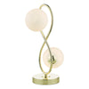 Lysandra 2 Light Table Lamp in Polished Gold with Opal Glass picture on the whitr background