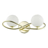 Lysandra 2 Light Wall Light Polished Gold and Opal Glass picture on the white background