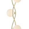 Lysandra 4 Light Floor Lamp Polished Gold with Opal Glass Shades close view picture of the opa glass shades