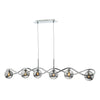 Lysandra 6 Light Bar Pendant Polished Chrome and Smoked Glass picture on the white background