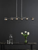 Lysandra 6 Light Bar Pendant Polished Chrome and Smoked Glass life style picture