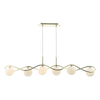 Lysandra 6 Light Bar Pendant Polished Gold and Opal Glass pictur on the white background