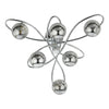 Lysandra 6 Light Semi-Flush Polished Chrome and Smoked Glass picture on the white background