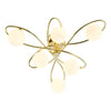 Lysandra 6 Light Semi-Flush Polished Gold and Opal Glass Shades picture on the white background