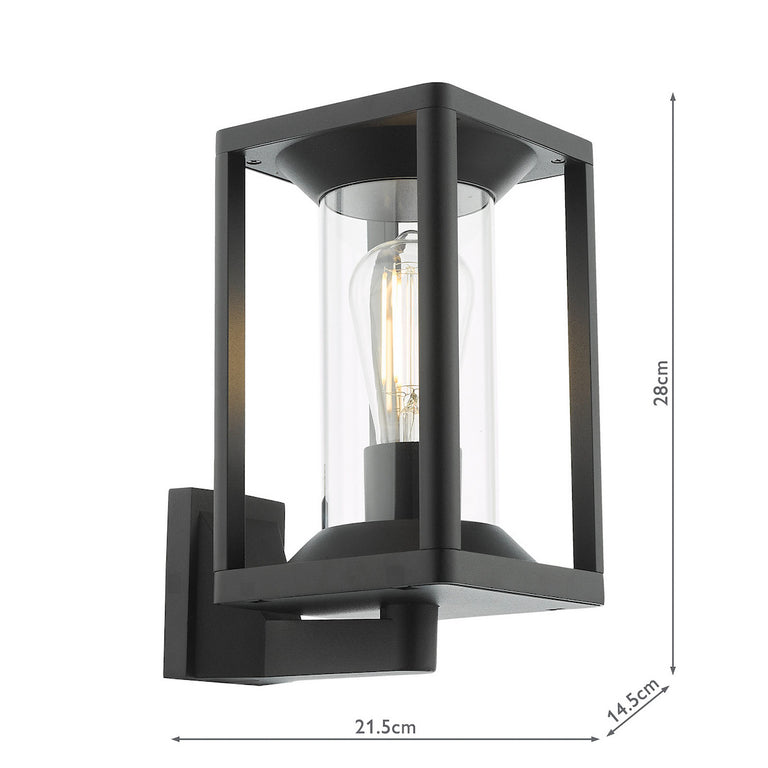 Mackenzie Outdoor Wall Light Matt Black IP65 Contemporary Outdoor Wall Fitting for Modern Home Decor