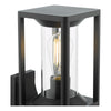  Mackenzie Outdoor Wall Light Matt Black IP65 close view picture of the metal frame