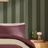 Made Demi Wallpaper Moss Wide Stripe close view picture on the wall
