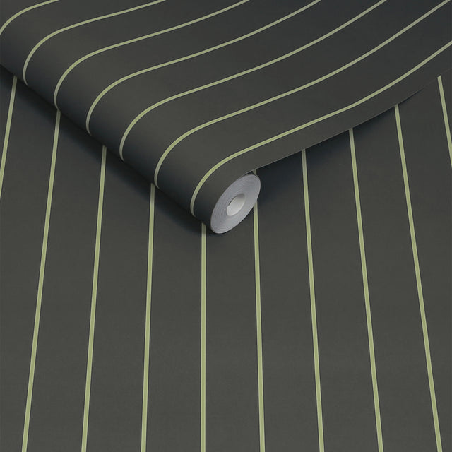 Made Kyria Wallpaper Navy & Mint Stripe - Modern Wallpaper Collection