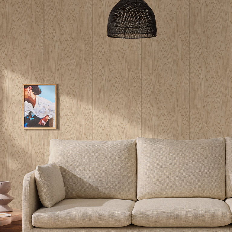 Made Orly Wallpaper Light Timber - Wood Patterned Wallpaper fot Home Decor