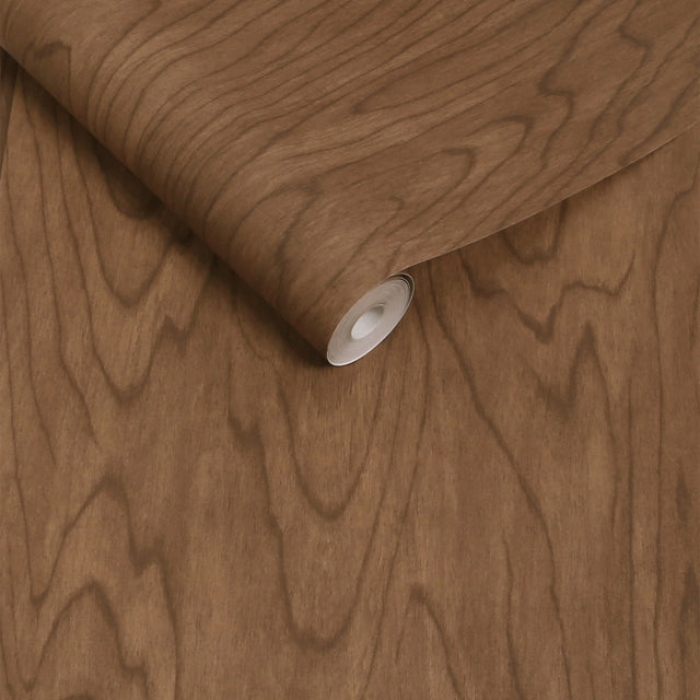 Made Orly Wallpaper Mid Tone Timber - Natural Look Wood Pattern Design