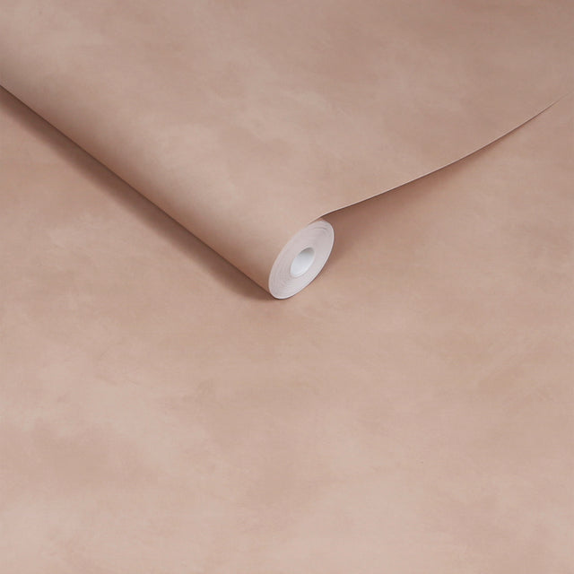 Made Shae Wallpaper Blush Limewash - Modern Plain Wall Covering