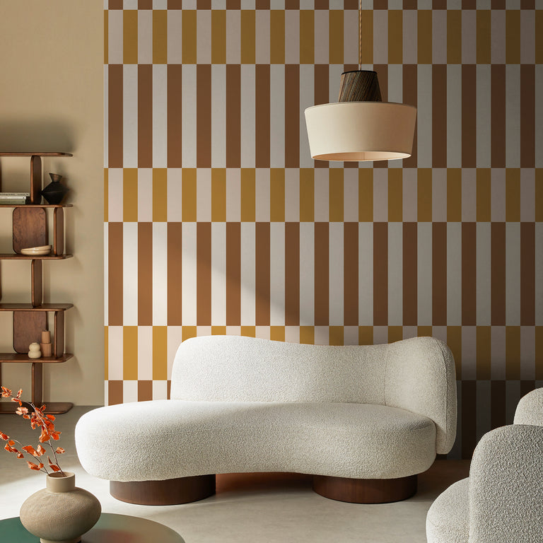 Made Terri Wallpaper Ochre - Stylish Wall Covering from Made Collection