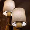 Madison Set of 2 USB Rechargeable Wall Lights close view picture of the linen shades