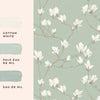 Laura Ashley Magnolia Grove Wallpaper Pale Eau de Nil perfect goes with those paint colors