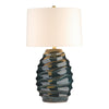 Mara tall ceramic table lamp with fabric shade, 72cm