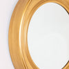 Marcella Deep Round Mirror Gold 90cm wooden mirror in a gold shade