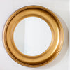 Marcella Deep Round Mirror Gold 90cm front view picture of the mirror