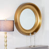 Marcella Deep Round Mirror Gold 90cm life style picture