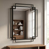Marco Rectangular Wall Mirror Black lifestyle picture on the wall