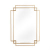 Marco Rectangular Wall Mirror Gold golden wall mirror with a eometric gesign