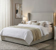 Margot Double 4'6 Ottoman Bed Greige life style picture