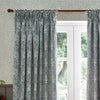 Marigold Floral Jacquard PP Curtains Indigo life style top view photo