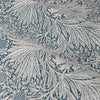 Marigold Floral Jacquard PP Curtains  Indigo close view photo of the pattern