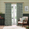 Marigold Floral Jacquard PP Curtains Leaf Green life style photo