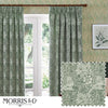 Marigold Floral Jacquard PP Curtains Leaf Green life style photo with pattern design example