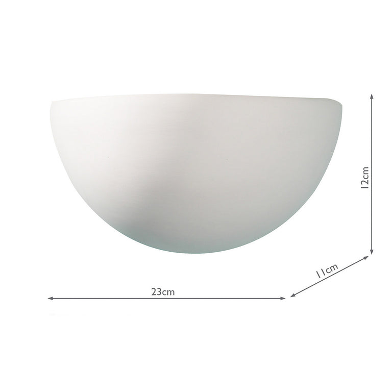 Marino Ceramic Wall Washer White Wall Light Fixture for Home Decor, Dimmable Ambient Lighting