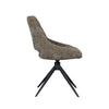 Marlow Pair of Fabric Swivel Dining Chairs Hunter picture from the side