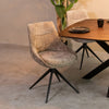 Marlow Pair of Fabric Swivel Dining Chairs Hunter life style picture