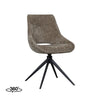 Marlow Pair of Fabric Swivel Dining Chairs Hunter picture on the white background