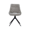 Marlow Pair of Fabric Swivel Dining Chairs Stone front view picture of the chair