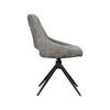 Marlow Pair of Fabric Swivel Dining Chairs Stone picture fro the side
