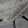 Marlow Pair of Fabric Swivel Dining Chairs Stone close view picture of the chair upholstery