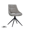 Marlow Pair of Fabric Swivel Dining Chairs Stone picture on the white background