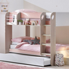 Lovely pastel pink bunk bed for a dreamy atmosphere.
