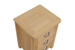 Marsden 3 Drawer Bedside Table Natural Oak top view picture