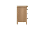 Marsden 3 Drawer Bedside Table Natural Oak side view picture