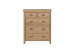 Marsden 5 Drawer Tall Chest Natural Oak front view picture