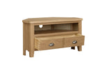 Marsden Corner TV Unit 90 cm Natural Oak picture with opened drawer